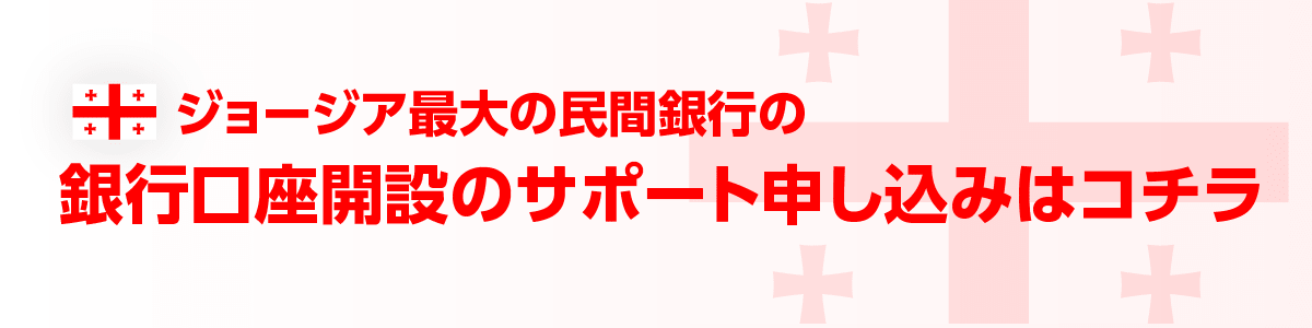 ジョージア最大の民間銀行の銀行口座開設のサポート申し込みはコチラ